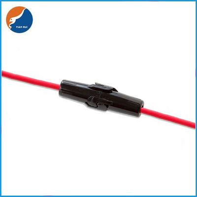 Черные расквартировывая патроны предохранителя трубопровода стекла 5x20mm встроенные с красной длиной провода 18AWG 15CM