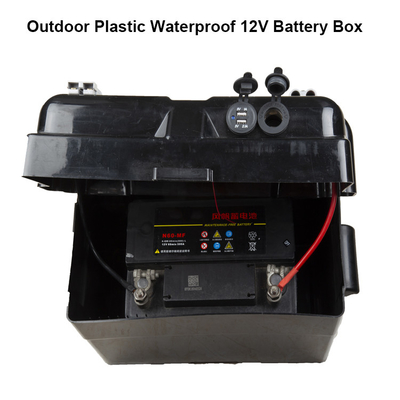 На открытом воздухе пластиковый водоустойчивый батарейный шкаф 100A 12V, батарейный шкаф приключения располагаясь лагерем