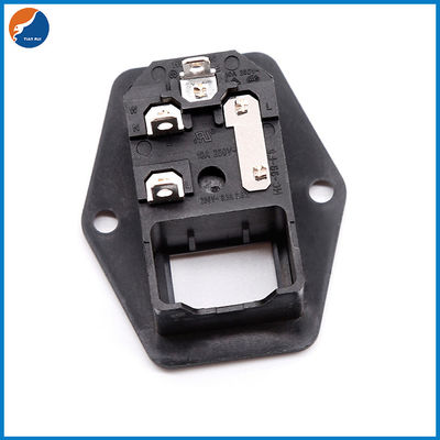 R14-D-1KB1 Rocker Switch Connector Plug 10A 250V IEC 3 Pin C14 Inlet AC Power Socket with 5x20 fuse Holder